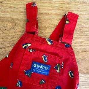 OshKosh Red Sailboat Shortalls
